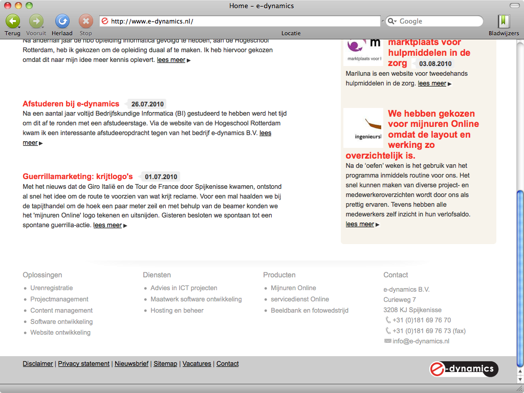 e-dynamics.nl - homepage