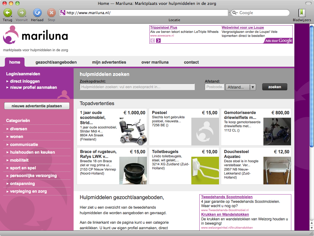 mariluna.nl - homepage